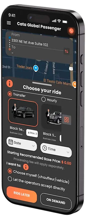 Luxury Black Car Service Mobile App
