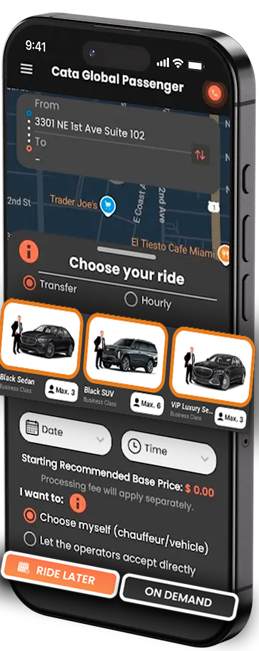 Luxury Black Car Service Mobile App